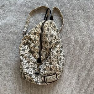 KAVU Geometric Print Canvas Crossbody Sling Bag Boho Casual